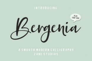Bergenia Duo: A Modern Script Typeface for Digital Design