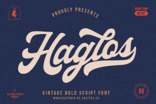 Haglos: A Vintage Script Font for Handmade Brands