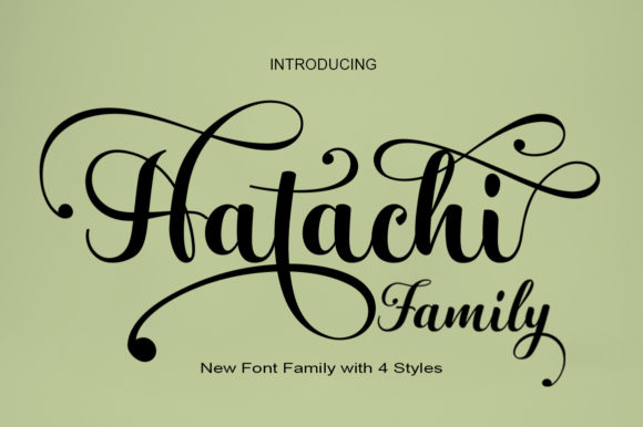 Hatachi Family: The Elegant Script Font for Memorable Branding