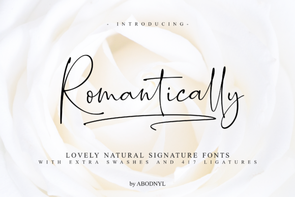 Romantically: The Signature Script Font for Editorial Design