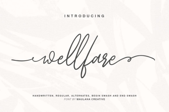 Wellfare: A Modern Script Font for Creative Branding